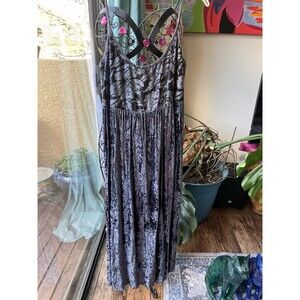 Miss Selfridge Crushed Velvet Evening Dress Strappy Purple Size 12